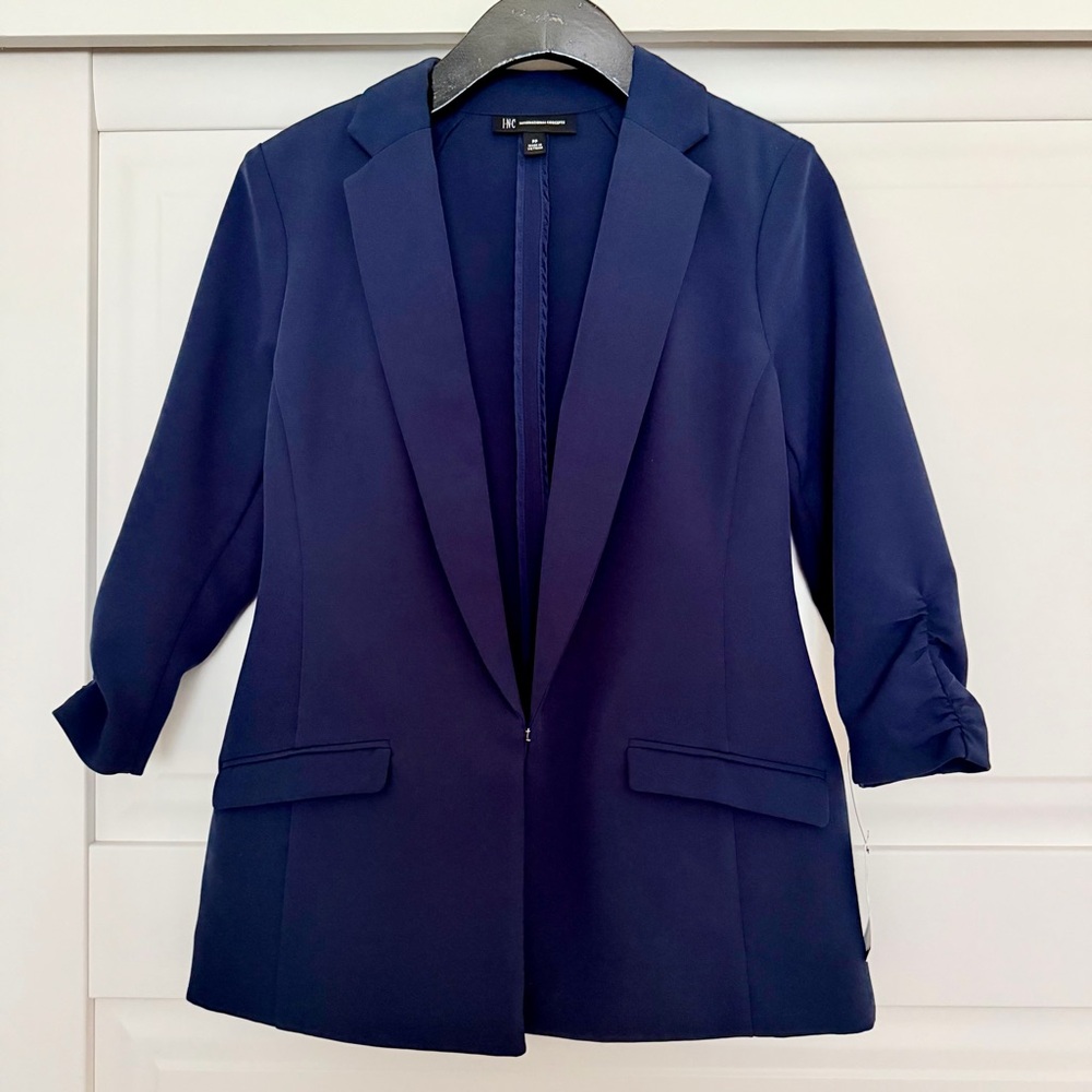 INC International Concepts Deep Blue Blazer - Picture 2 of 8